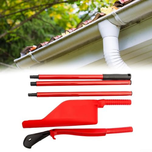 Lot de 5 outils de nettoyage de gouttière rétractables pour garder vos gouttières propres et débouchées