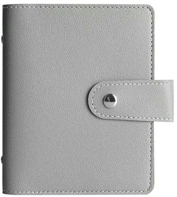 XYNM Herren Geldbörse 64 Slots Leder Mit Großer Kapazitätsausweis Kreditkartenhülle Brieftaschenorganisator Geschäftshalter Brieftasche Tragbare Leichte Kupplung-Gray
