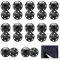 12 Pcs Poppers Fasteners,Large Press Studs Snap Fasteners for Clothing Kit,Heavy Duty Metal Black Buttons,21mm Sew-On Fastener Snaps for Jackets,Coats,Clothes,Bags & DIY Crafts (Durable & Rustproof)