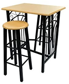 Frühstücksbar aus MDF & Stahl - Modernes Design für Küche & Esszimmer - Stabile & Langlebige Essgruppe - Perfekt für kleine Räume