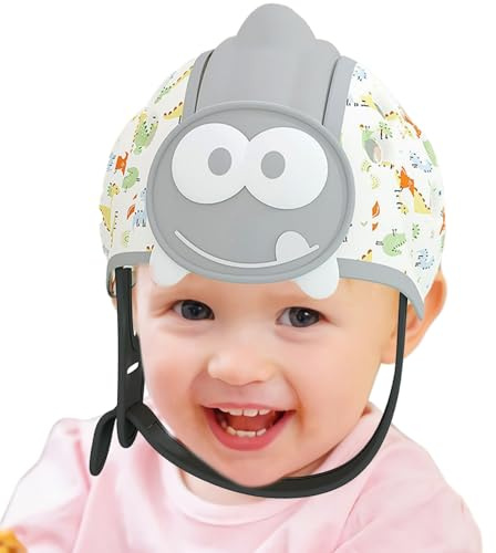 Casques pour ramper, casques pour marcher bébé, Chapeau de protection de sécurité, Casques ultra-légers doux et respirants pour les de 6 à 24 mois pour ramper, marcher, courir
