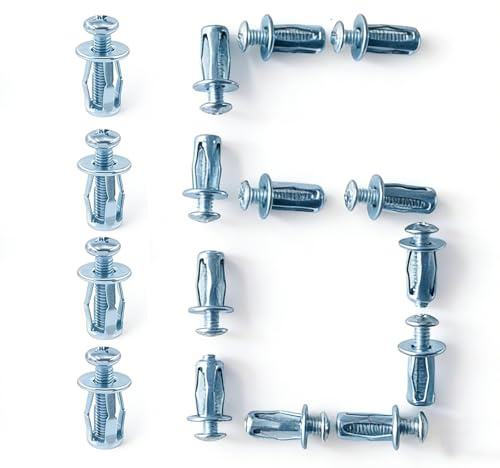 XUNOUCUN Hohlraumdübel für Hohlprofile – Starke, sichere Befestigung in Stahlrohren, Aluminium, Blech, Plastik, Holz & Hohlwänden (16PCS) (M6*25)