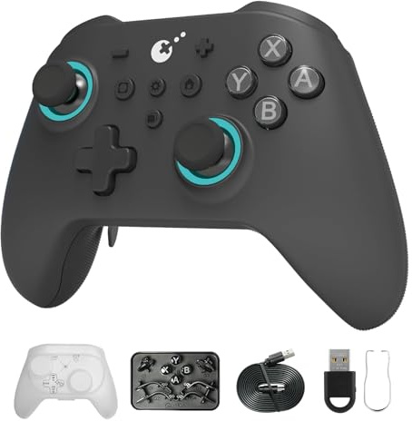 GuliKit KK3 Max Manette,Joystick Hall 1000Hz Taux Interrogation Switch/PC | Joysticks et Gâchettes à Effet Hall, Taux d'Interrogation 1000Hz, 4 paddles, Auto-Pilot, pour Switch 2/Windows/iOS/Android