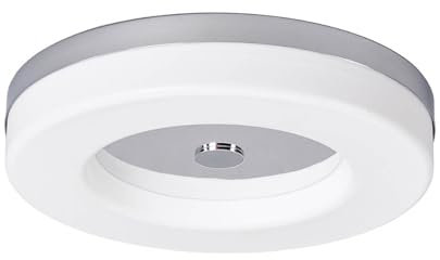 Lindby LED Deckenleuchte Shania (Modern) in Chrom aus Metall (1 flammig,) - Lampe Deckenlampe Badezimmerleuchte