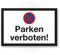 Komma Security Parken Verboten Schild 30 x 20 cm Parkverbotsschild Einfahrt Garage Stellplatz Parkplatz Privatparkplatz Privatgrundstück Hinweisschild Parkplatz freihalten - Parkverbot