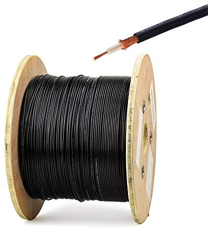 Superbat Cavo RG174 5m Fai Da Te Prolungatore Antenna 50 Ohm Mini RG174 Cavo WiFi Per Radio Cavo Fai Da Te Antenna Cavo Nero