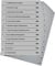 Ordnerregister für Haus und Eigenheim, durchdachtes Register für DIN A4 Ordner, Hausordner, Immobilienordner für Eigentümer, Bauherren und Eigennutzer, lichtgrau