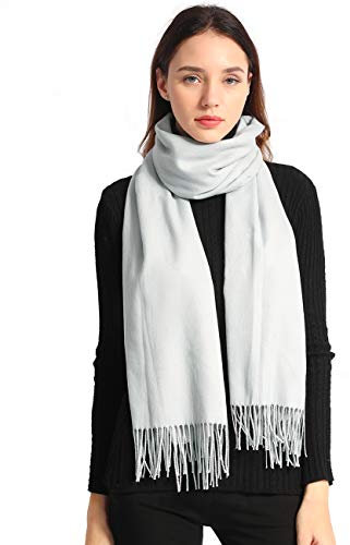 Arctic Penguin Pashmina Schal Kaschmir Stolen Damen Schultertuch für Frauen Hochzeit Kaschmirschal Herren Umschlagtuch Winter/ (Hellgrau )