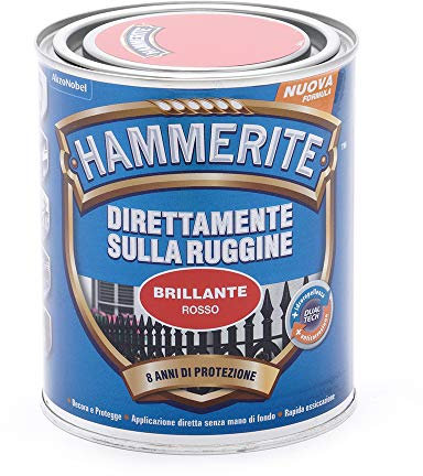 Hammerite Direttamente Sulla Ruggine Brillante Rosso 0.75 l