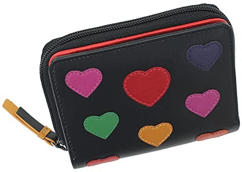 Visconti Love Collection Desire Kleine b枚rse aus Leder, RFID-blockierend LV6, Schwarz (Schwarz) - LV6