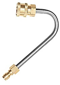 Hochdruckreiniger Verlängerungsstab 17cm 3600PSI Unterlegscheibe Edelstahl Verlängerung abgewinkelt Lance Rod (U-Form gebogener Stab)