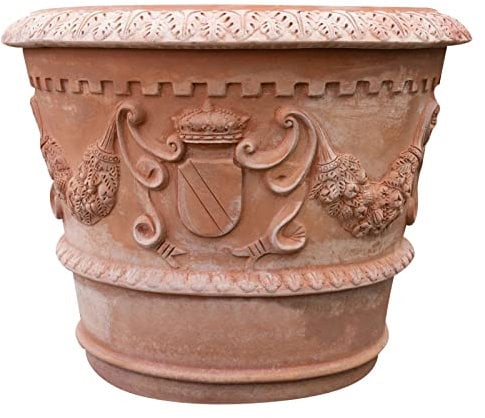 Biscottini Terracotta blumentopf groß 96x96x74 cm | Amphore Garten auf Made in Italy | Terrakotta blumentöpfe | Blumentopf Gross
