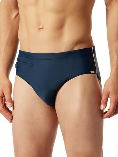 Schiesser Herren Badehose Slip Komfort - 172772, Größe Herren:5, Farbe:Admiral