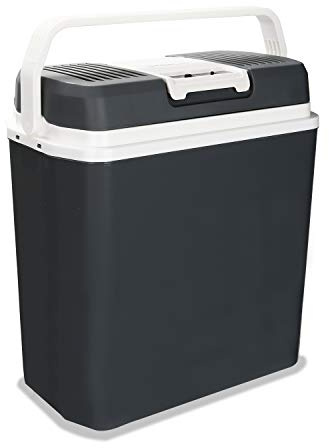 Tubiaz Frigorifero per auto da 24 litri, 12 V, 230 V, refrigerante e caldo, con maniglia, mini frigo elettrico, modalità ECO, EEK A++, per auto e campeggio