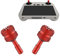 Hensych 1 paire de joysticks en alliage d'aluminium de 2 g pour Mini 3 Pro avec télécommande pour écran - Baguette amovible pour accessoires D-J-I RC (rouge)