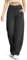 G4Free Damen Weite Hose Yogahose Hohe Taille Jogginghose mit Taschen Crossover Elegant Straighthose Bauchkontrolle Schlaghose Sporthose Petite/Regulär/Lang