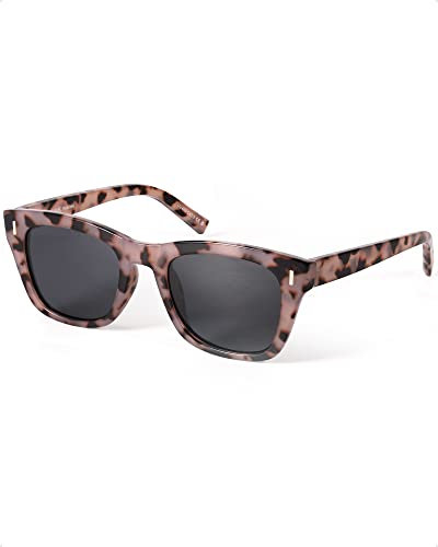 LVIOE Sonnenbrille Damen Polarisierte Fahrenbrille Vintage Rahmen UV400 Schutz