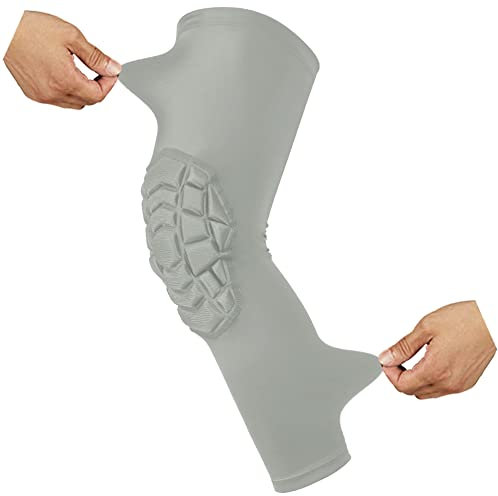Rodilleras de compresión para todos los deportes de lucha libre, tallas jóvenes y adultos, 1 par de rodilleras (gris_M_2 paquetes)