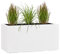 Pflanzwerk® Pflanzkübel TUB Weiss 40x80x40cm XXL – Rechteckig – Großer Fiberglas Blumenkübel für außen und innen - Frostbeständig - UV-Schutz – Markenqualität