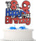Spiderman Tortendeko 8 Geburtstag, Happy Birthday Tortendek， Superhelden Cake Topper, Doppelseitiger Glitter Kindergeburtstag Kuchen Deko für Mädchen Junge Baby