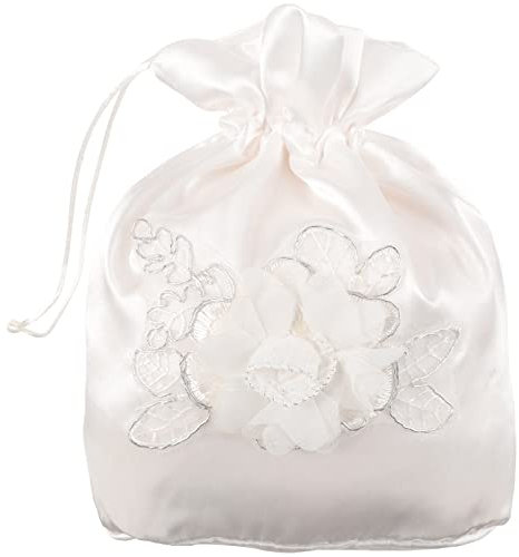jojofuny Satén Nupcial Boda Pequeña Bolsa De Dinero con Adornadas con Encaje Floral Bolsas De Dama De Honor Bolso Decorado con Flores Bolso para Dólar De Novia Otras