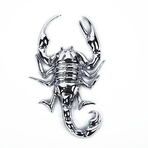 Neuest Chrom Metall Abzeichen Emblem Silber Skorpion 3D Auto Heck Aufkleber Logo