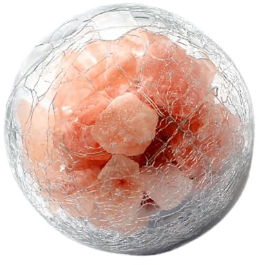 BESTonZON Himalayan Crystal Globe Night Light for Bedroom Decor Battery Operated Fine Workmanship