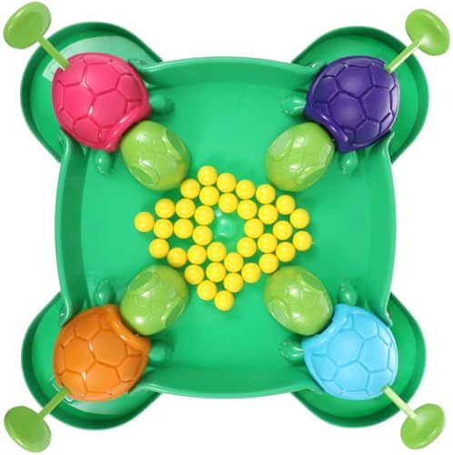 Amosfun SchildkröTen Schnapp Spiel Kleinkind-Tischspiel FüR 2-4 Spieler Kinder Tischspiel Mit 36 Spielzeugbohnen Desktop-Spiel FüR Familie Und Party Brettspiele FüR Kinder