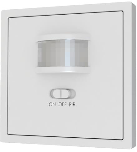 MC POWER Bewegungsmelder 160° Unterputz Wandmontage | Shallow | 9m Reichweite 230V LED Technik geeignet, ersetzt Lichtschalter, Weiß