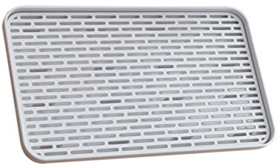LIFKOME Scolapiatti e Vassoio Organizer Antiscivolo Per Cucina Supporto Per Bottiglie e Utensili Con Scomparto Rimovibile Per Risparmiare Spazio e Drenaggio Efficiente Per Lavello e Frutta