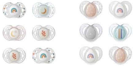Tommee Tippee Night Time Glow in The Dark Pacifiers, Symmetrical Design, BPA-Free Silicone & Night Time Glow in The Dark Pacifiers, Symmetrical Design, BPA-Free Silicone