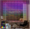 ZAIYW 144 LED Intelligenter Lichtervorhang RGB 5050 mit integriertem Chip, 2.4M x 1.8M Vorhang Lichterkette Fernbedienung und APP-Steuerung, Lichterkettenvorhang Innen für Hintergrund Terrasse