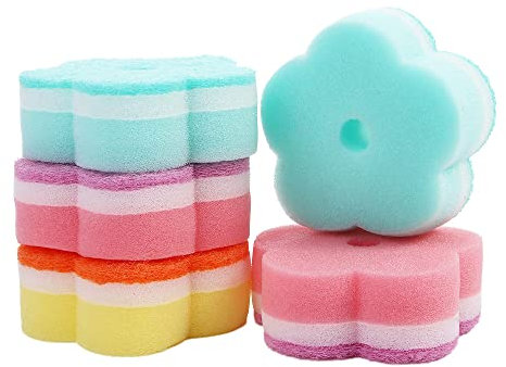 5PCS Flower Shaped Multifunction Sponge Brush Cleaner Dish, Eraser Brush Sponge, Bathroom Cleaning Sponge, Bathroom Cleaning Tools(Random Color) ?