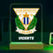 Transparent Gift Lámpara Personalizada con Tu Escudo y Nombre. Regalos Originales para Cumpleaños. Regalos para Hombres en el Día del Padre. Diseño en Metacrilato y Madera. Luz LED. Deporte y Fútbol
