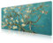 LL-COEUR Tapis de Souris Surdimensionné à Motif 140x60x0,3cm, Grand Tapis de Bureau d'ordinateur Imperméable et Antidérapant (1400x600x3mm, Abricot)