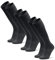 DANISH ENDURANCE Chaussettes Montantes en Fibre de Bambou Ultra Douce, Hautes, Homme Femme, 3 Paires Gris 43-47