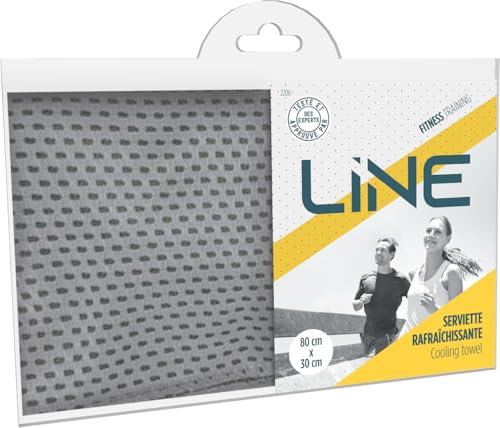 LINE Kühlendes Handtuch – Sporthandtuch, grau, 80 x 30 cm
