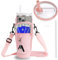 FIDWALL Water Bottle Carrier Bag & Lid Combination, Compatible with Stanley 40oz Tumbler, Spill Proof, Water Bottle Bag with Strap, Flip Straw Replacement Cup Lid with 1pcs Straw (Pink)