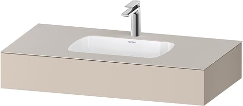 Duravit Qatego Einbauwaschtisch mit Konsole, 1000x550x170mm, QA4691083830000, Farbe: taupe supermatt