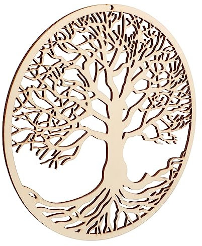 ABOOFAN 1 Pc ciondolo albero della vita decorazione natalizia addobbo natalizio arredamento da giardino arredamento della casa ornamento dell'albero della vita ciondolo in legno di legno
