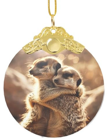 2024 Glas-Tier-Christbaumschmuck rund hängend Christbaumschmuck