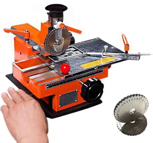 LSBHPPD Metall-Namensschild-Prägeetikettendruckmaschine, halbautomatischer Blechpräger, für Datum, Chargennummer, Kartenstanzen Etikettengravur Prägemarkierungswerkzeug,2.5mm