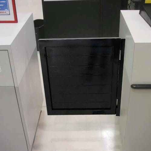 Porta a battente nera per ingresso interno, piccola porta a battente doppia porta per saloon design a mezza vita (larghezza 70 cm x altezza 90 cm)