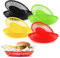 JJWNMLL cestino per patatine fritte 16pezzi,cestini per alimenti pane in plastica riutilizzabile,per panini hamburger,patatine,festa di compleanno per bambini (Rosso+nero+giallo+verde(16pcs))
