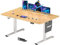 SANODESK Bureau Gaming Réglable en Hauteur 180x80 cm, Bureau Assis Debout, Table Électrique Contrôle à Fonctions Mémoires avec Crochet, Érable