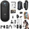 Sunshine smile 4k Körperkamera,Action Cam,Unterwasserkamera,Wasserdicht WiFi Kamera,Tragbare Kamera,Motorrad Bodycam,120-Minuten-Batterie Für Radfahren,Helmkamera,Multifunctional Accessories (4K-64G)