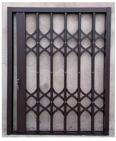 Inferriate per Finestre Finestra Estensibile Antieffrazione 70 90 100 120 140 CM, Protezioni Per Finestre Antieffrazione Pieghevoli Per Camera Da Letto Con Serratura, Personalizzabili(90x100cm)