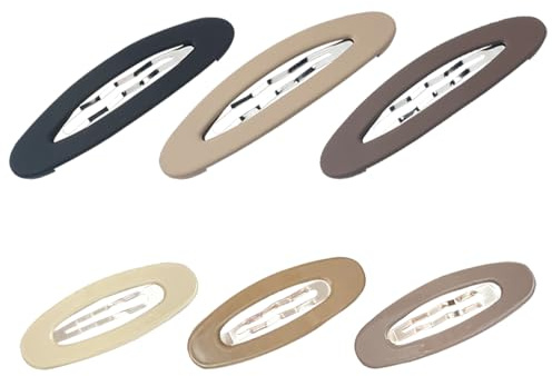 TRKETK 6 Stück Snap Haarspangen Groß 5cm und 9cm Haarspangen Damen Lange Snap Haarclips Metall Einfache Vintage Haarklammern Rutschfeste für Damen und Mädchen Für Dickes Dünnes und Feines Haar