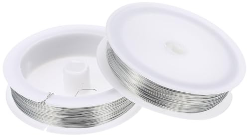 POPETPOP 2 rollos Alambre de Hierro Galvanizado Flexibles para Manualidades DIY Flores y Joyería Hecha Mano para Decoración y Bricolaje Familiar