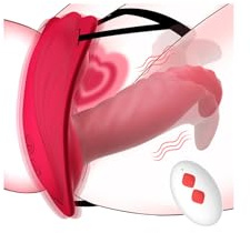 Sexspielzeug für Frauen Tragbarer Butterfly Vibrator | 10 Rotations- & Vibrationsmodi mitBondage Klitoris Stimulation für Sie mit Fernbedienung Sextoysets für Paare Sex